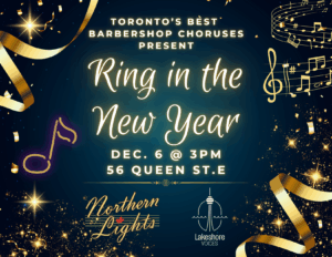 Poster highlighting a show hosted by the Toronto Northern Lights at the Metropolitan United Church on December 6th at 3 p.m.